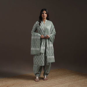 Jaipur hand cotton suit set with dupatta for women 16