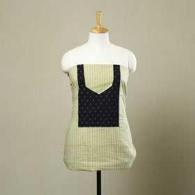 Buy Green Jaipur Print Patchwork Cotton Kurta Material