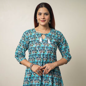  Jaipur Printed Cotton A-Line Kurta 
