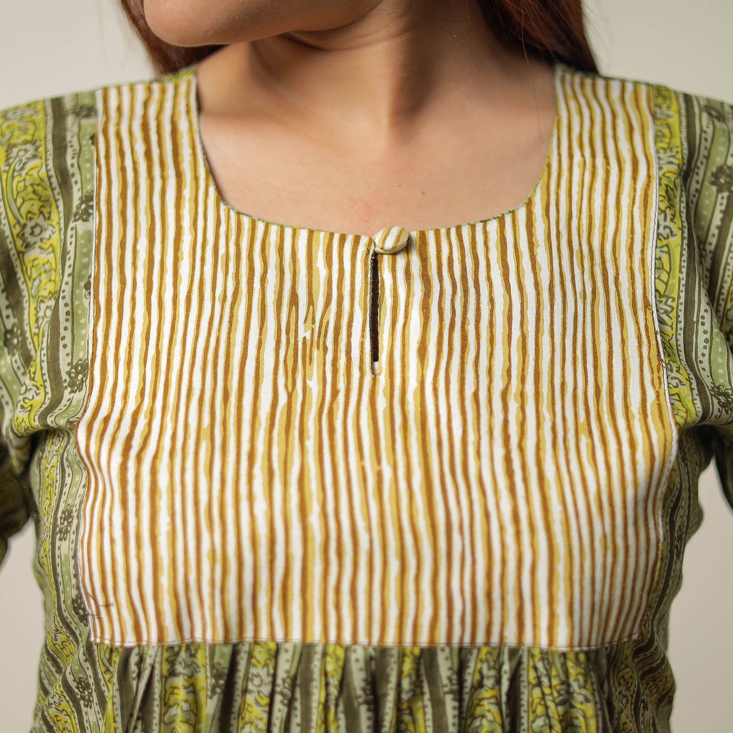 Buy Jaipur Printed Cotton A-Line Kurta with Patchwork