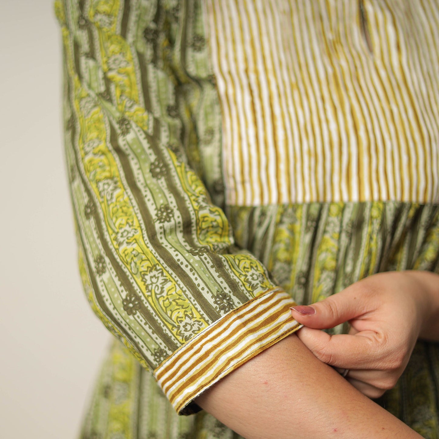 Buy Jaipur Printed Cotton A-Line Kurta with Patchwork