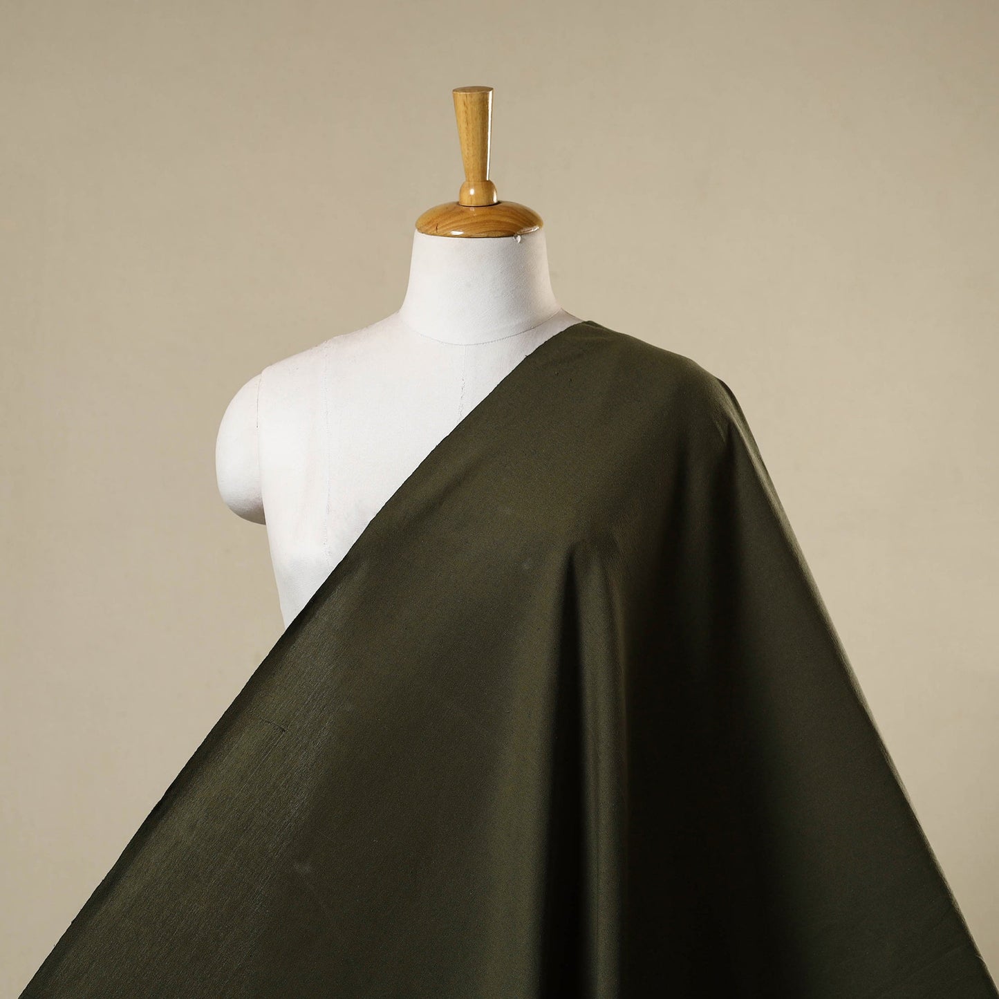 Green - jhiri pure handloom cotton fabric 12 - handcrafted