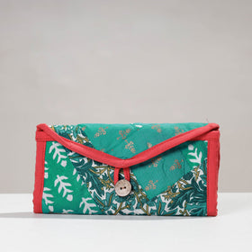 Green Jugaad Handmade Patchwork Cotton Two Fold Clutch Wallet