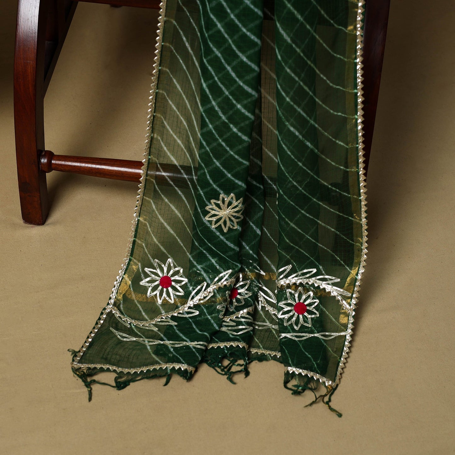 Kacchi gota patti work natural dyed pure cotton 3pc