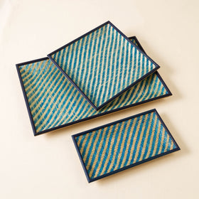 Green Kadam Haat Handmade Bamboo Cereal Tray (Set of 3)