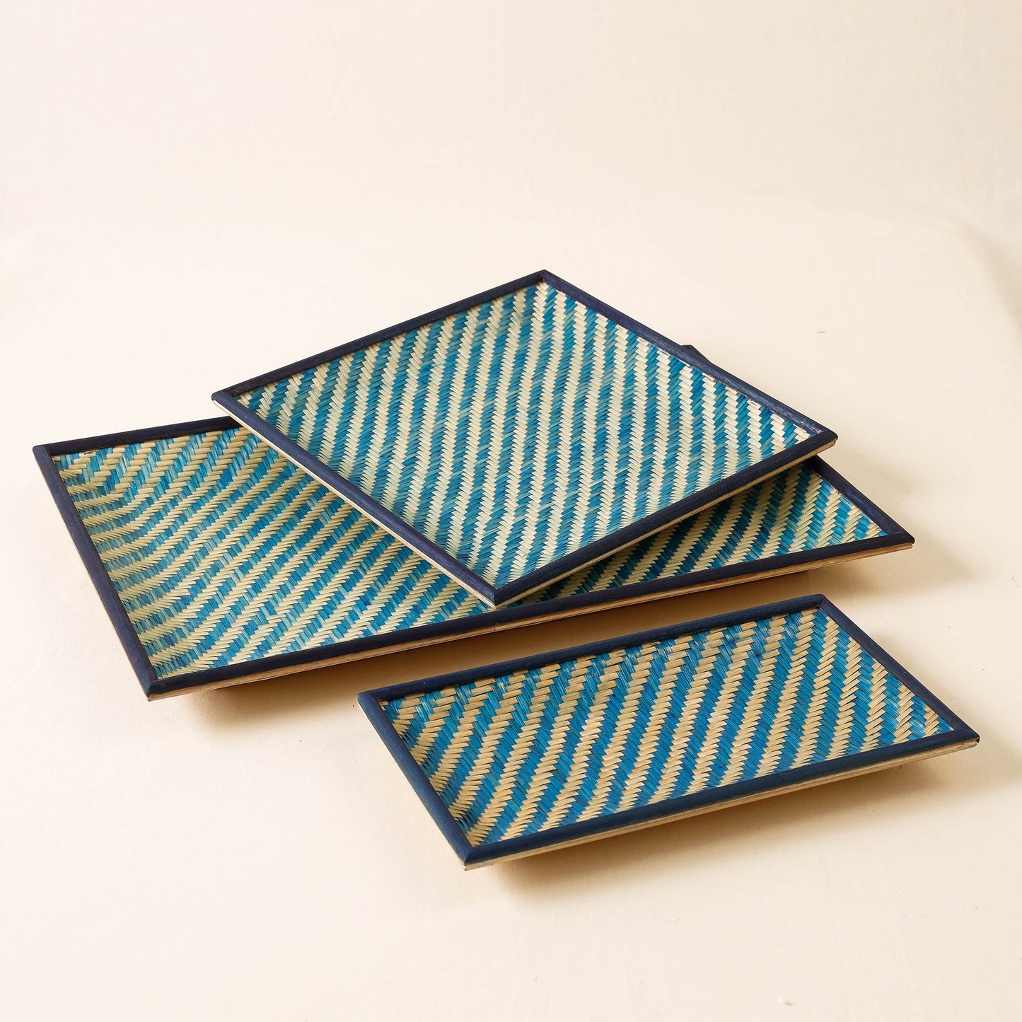 Green Kadam Haat Handmade Bamboo Cereal Tray (Set of 3)