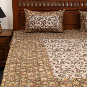 Kalamkari patchwork cotton bedsheet set 29 - handcrafted