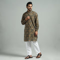 Buy Kalamkari Block Printed Cotton Men Long Kurta Online at iTokri.com