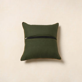 Green - kalamkari cotton cushion cover 49 - handcrafted