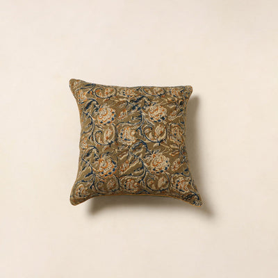 Green - kalamkari cotton cushion cover 49 - handcrafted