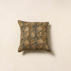 Green - kalamkari cotton cushion cover 49 - handcrafted