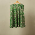 Green - kalamkari cotton wrap around skirt 07 - handcrafted