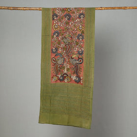  Kalamkari Handpainted Pure Handloom Chanderi Silk Thread Work Stole Online 