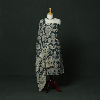 Kalamkari printed cotton 2pc unstitched dress material 09