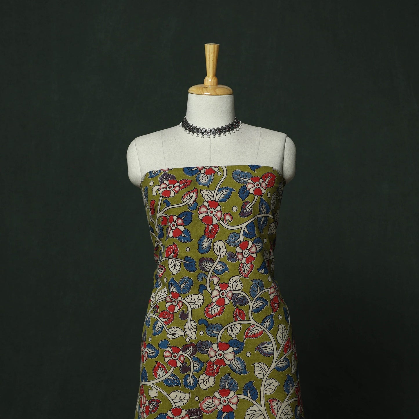 Kalamkari printed cotton 2pc unstitched dress material 15