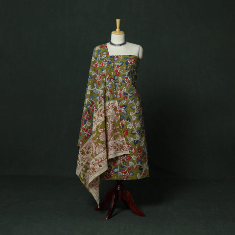 Kalamkari printed cotton 2pc unstitched dress material 15