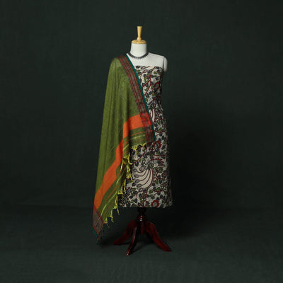 Kalamkari printed cotton 2pc unstitched dress material