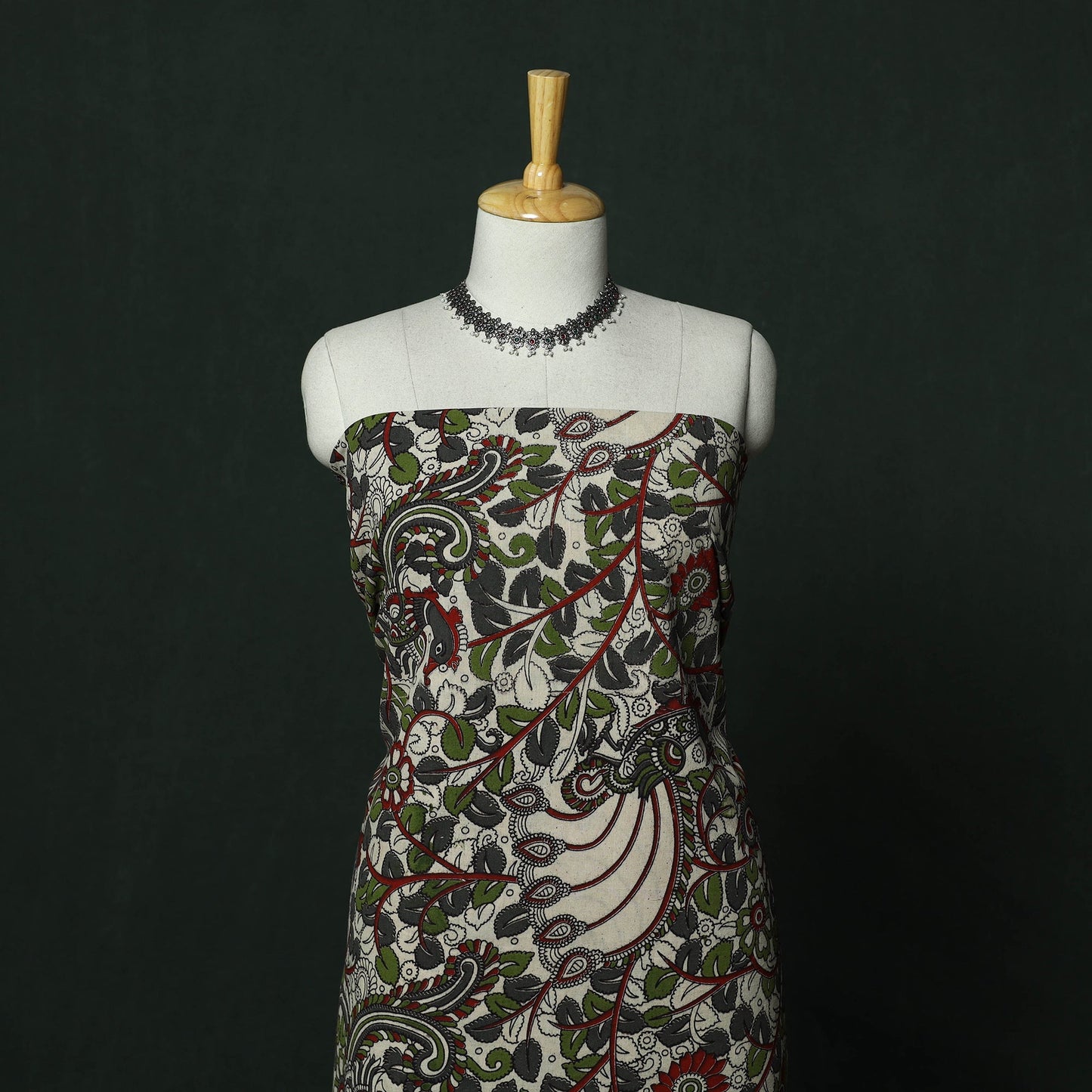 Kalamkari printed cotton 2pc unstitched dress material