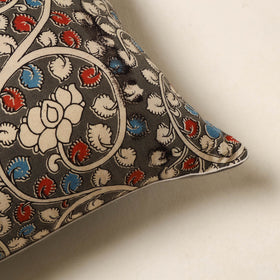 Green - kalamkari printed cotton cushion cover 120