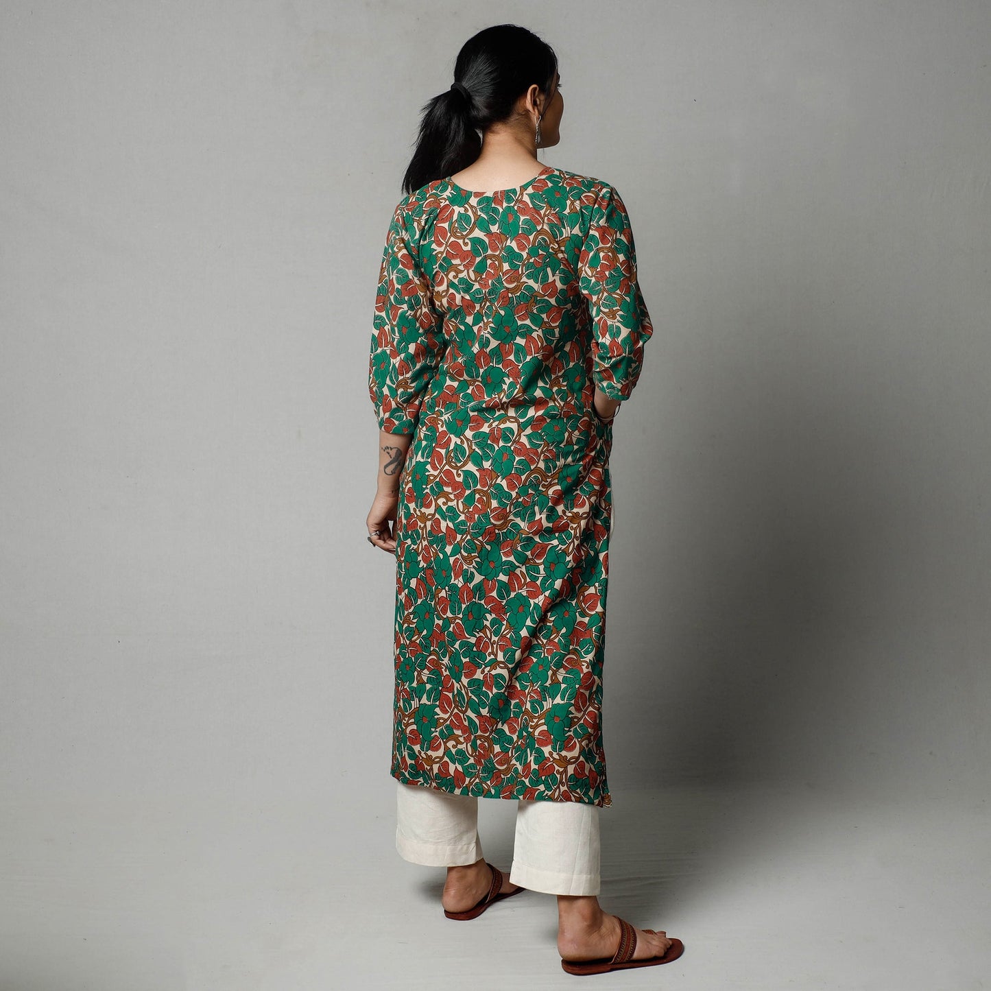  Kalamkari Printed Cotton Kurta For Women