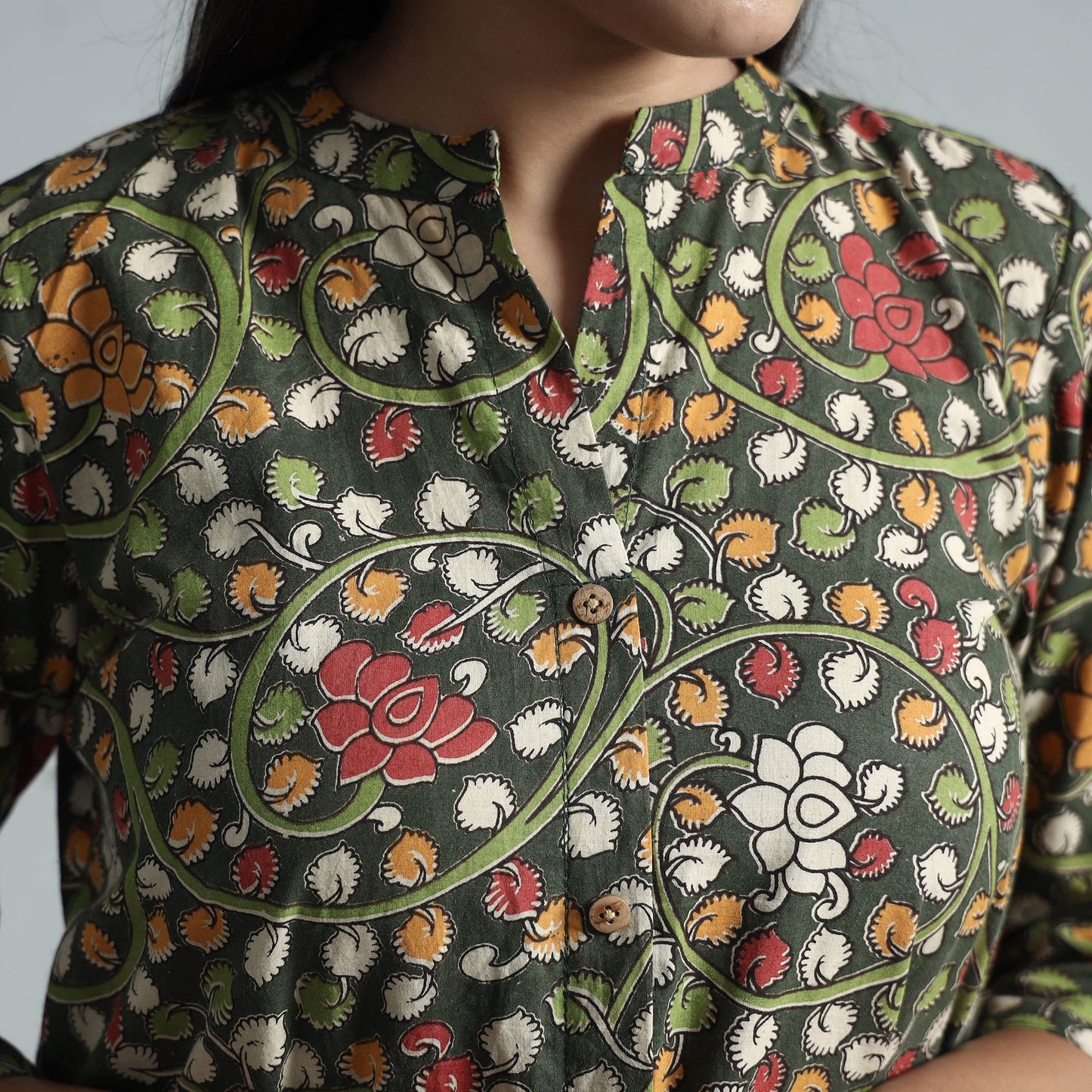  Kalamkari Printed Cotton Kurta For Women