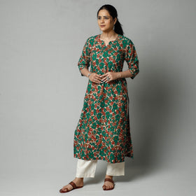  Kalamkari Printed Cotton Kurta For Women