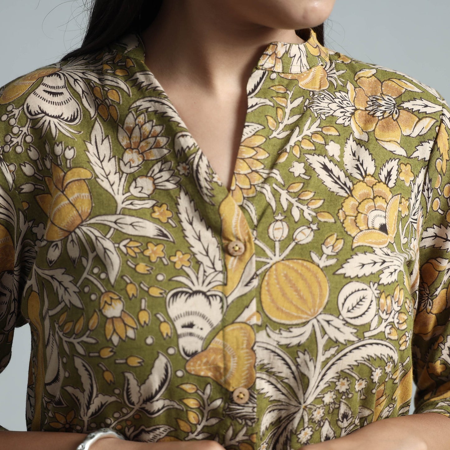  Kalamkari Printed Cotton Kurta For Women
