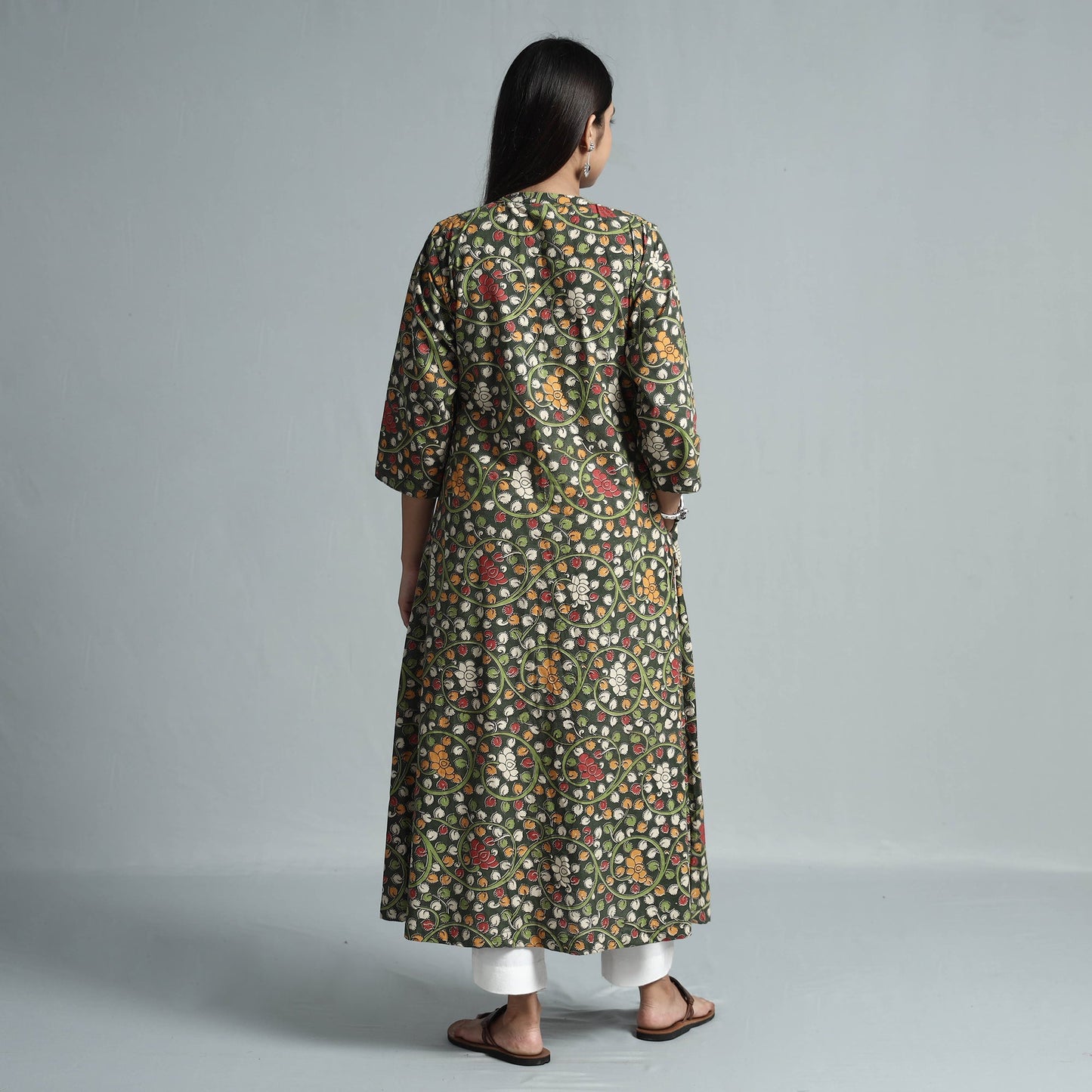  Kalamkari Printed Cotton Kurta For Women