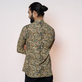 Buy Kalamkari Block Printed Cotton Men Full Sleeve Shirt Online at iTokri.com
