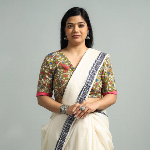 Buy Kalamkari Printed Cotton Stitched Blouse 