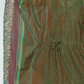 Buy Kanchipuram Checks Cotton Kaftan with Tie-Up Waist (Medium) Online at iTokri.com