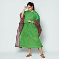  Kanchipuram Checks Cotton Kaftan with Tie-Up Waist (Medium) 