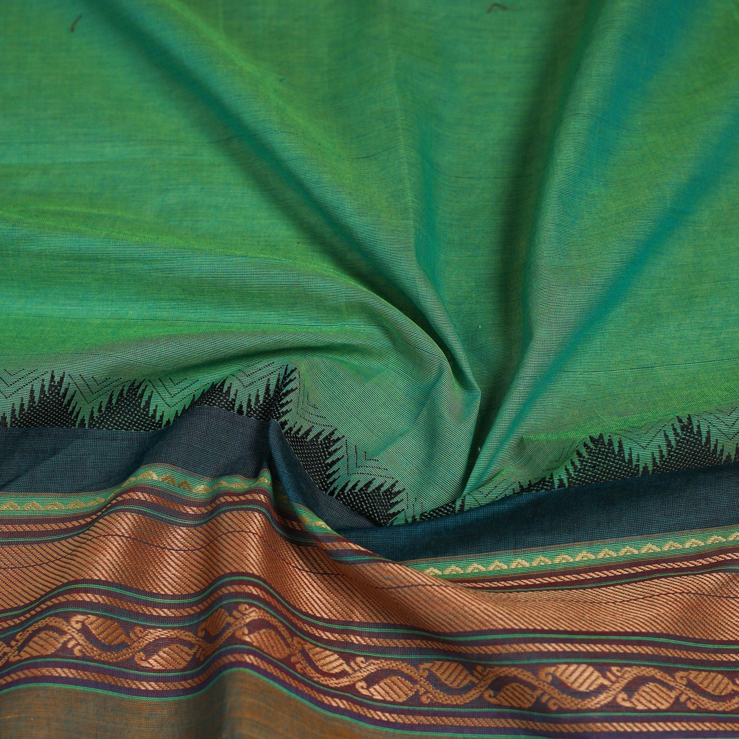 Kanchipuram cotton blouse piece 08 - handcrafted