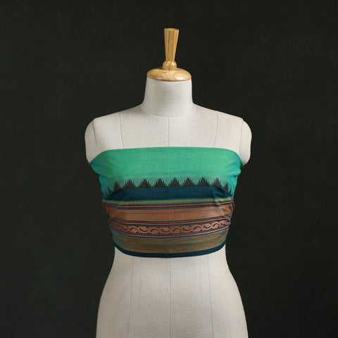 Kanchipuram cotton blouse piece 08 - handcrafted