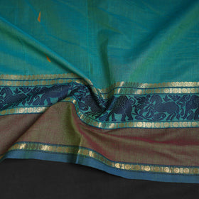Kanchipuram cotton blouse piece 11 - handcrafted