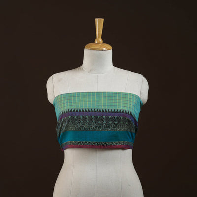 Kanchipuram cotton blouse piece 12 - handcrafted