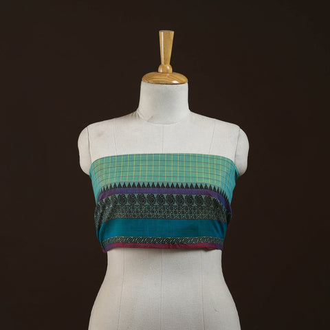 Kanchipuram cotton blouse piece 12 - handcrafted