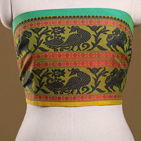 Kanchipuram cotton blouse piece 47 - handcrafted