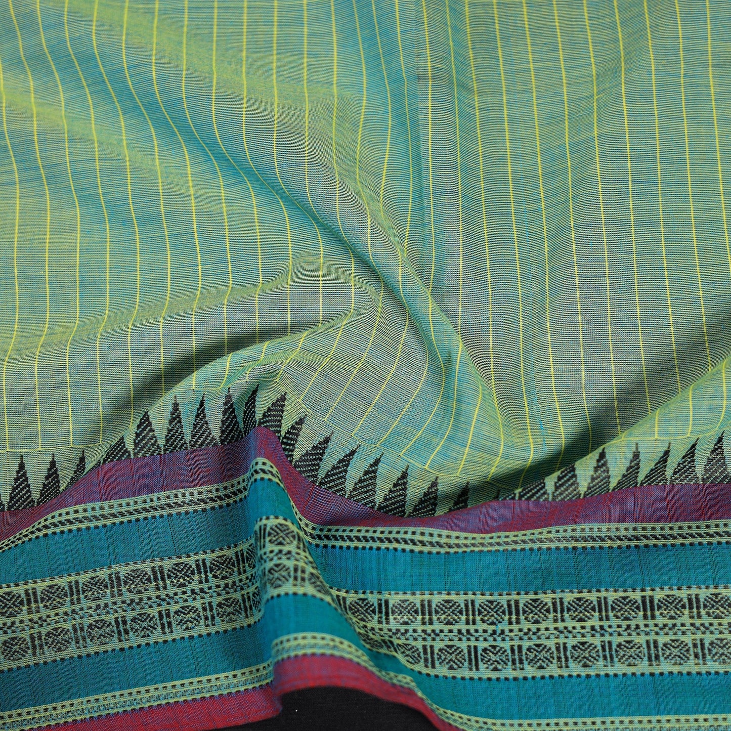 Kanchipuram cotton blouse piece 50 - handcrafted