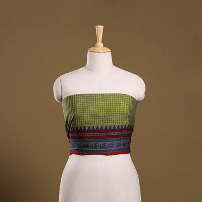 Kanchipuram cotton blouse piece 54 - handcrafted