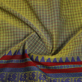 Kanchipuram cotton blouse piece 54 - handcrafted