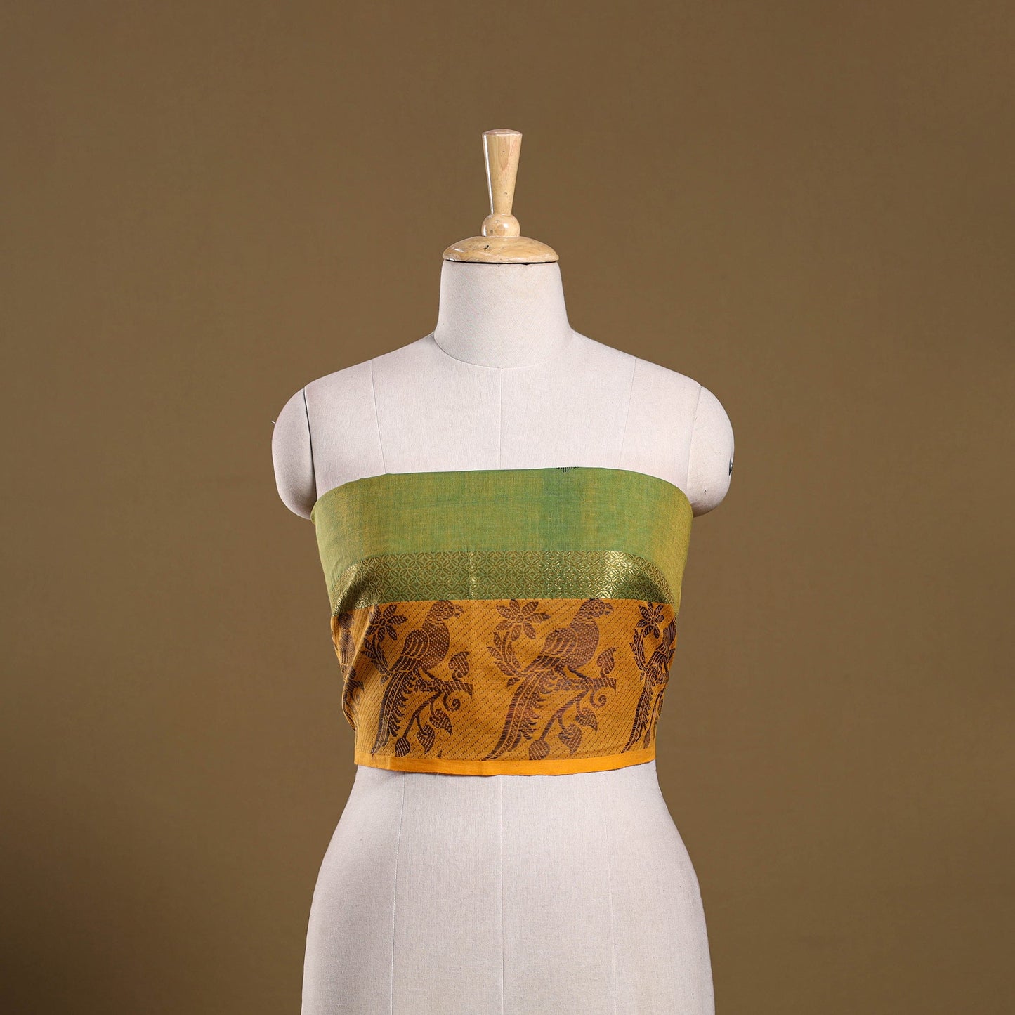 Kanchipuram cotton blouse piece 60 - handcrafted