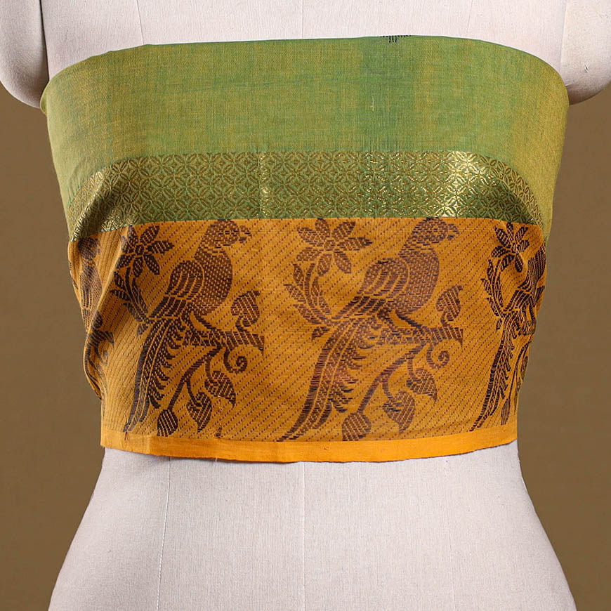 Kanchipuram cotton blouse piece 60 - handcrafted