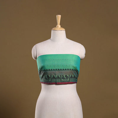 Kanchipuram cotton blouse piece 62 - handcrafted