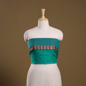 Kanchipuram cotton blouse piece 73 - handcrafted