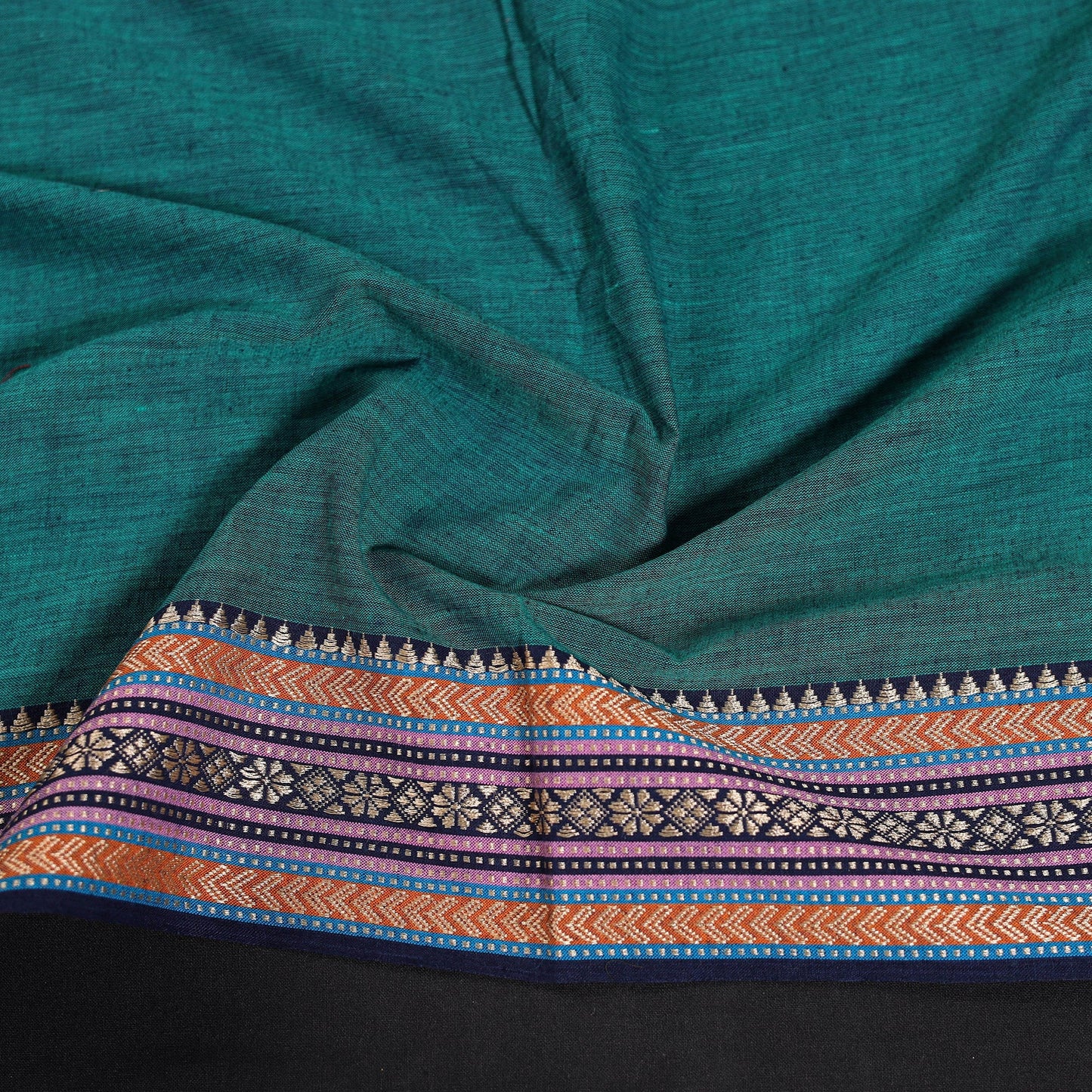 Kanchipuram cotton blouse piece 79 - handcrafted