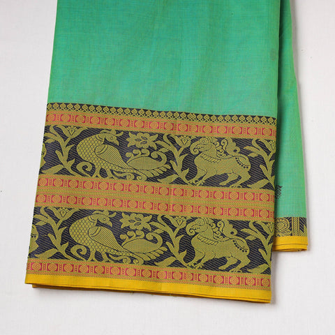 Buy Kanchipuram Cotton Buti Fabric with Thread Border Online at iTokri.com