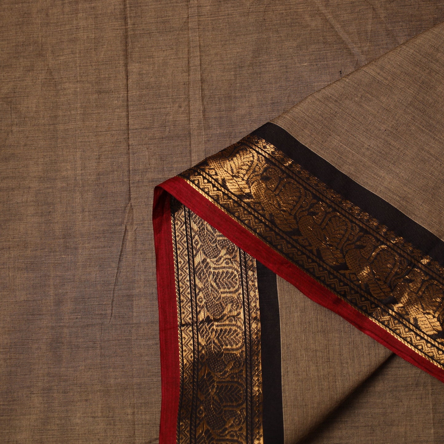 Kanchipuram Cotton Fabric with Zari Border 04 