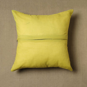 Green Kanchipuram Patchwork Cotton Cushion Cover 24