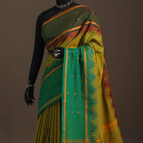 Green - kandangi buti chettinad cotton saree with border 20